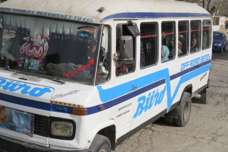 A minibus in Kabul
