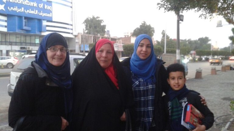 Cathy Breen visiting close friends in Baghdad