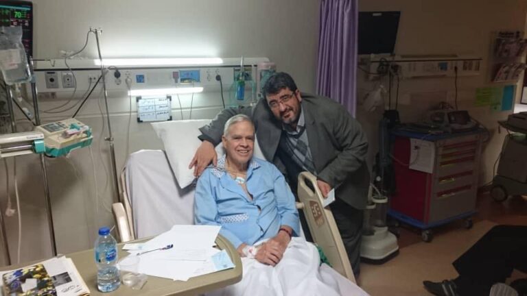 David Hartsough in Iran hospital
