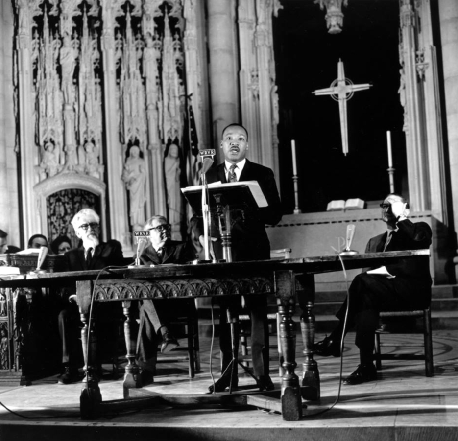 Dr. King at Riverside Church in NYC on April 4, 1967