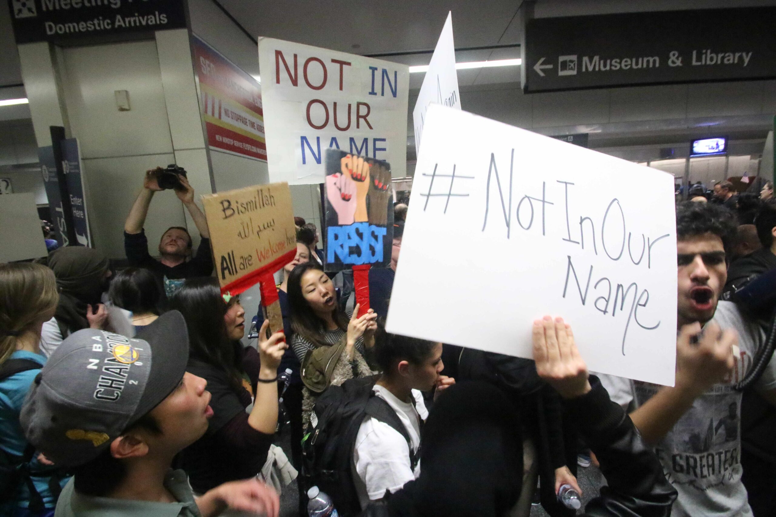 SFO protest against the Muslim Ban executive order