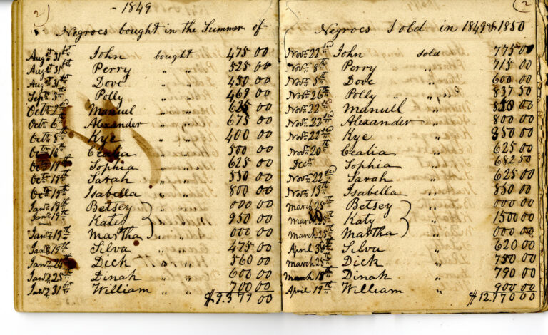 Slave trader ledger