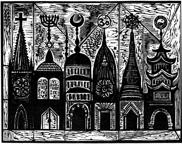 FOR Peaceful Coexistence houses of worship drawing