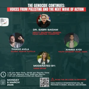 Genocide palestine event poster